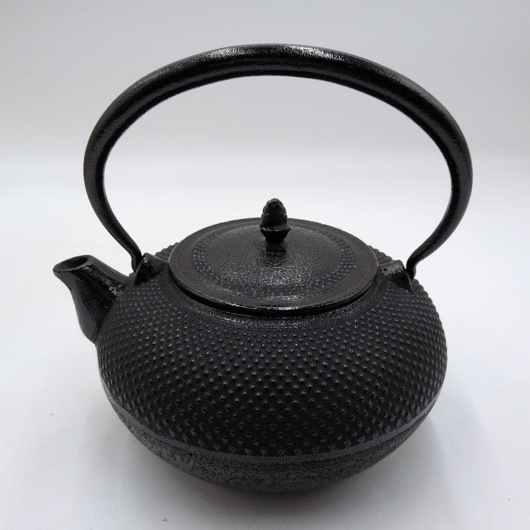 bM159T 南部鉄器 南部鉄瓶 鍋元 算玉アラレ 1.5L 鉄瓶