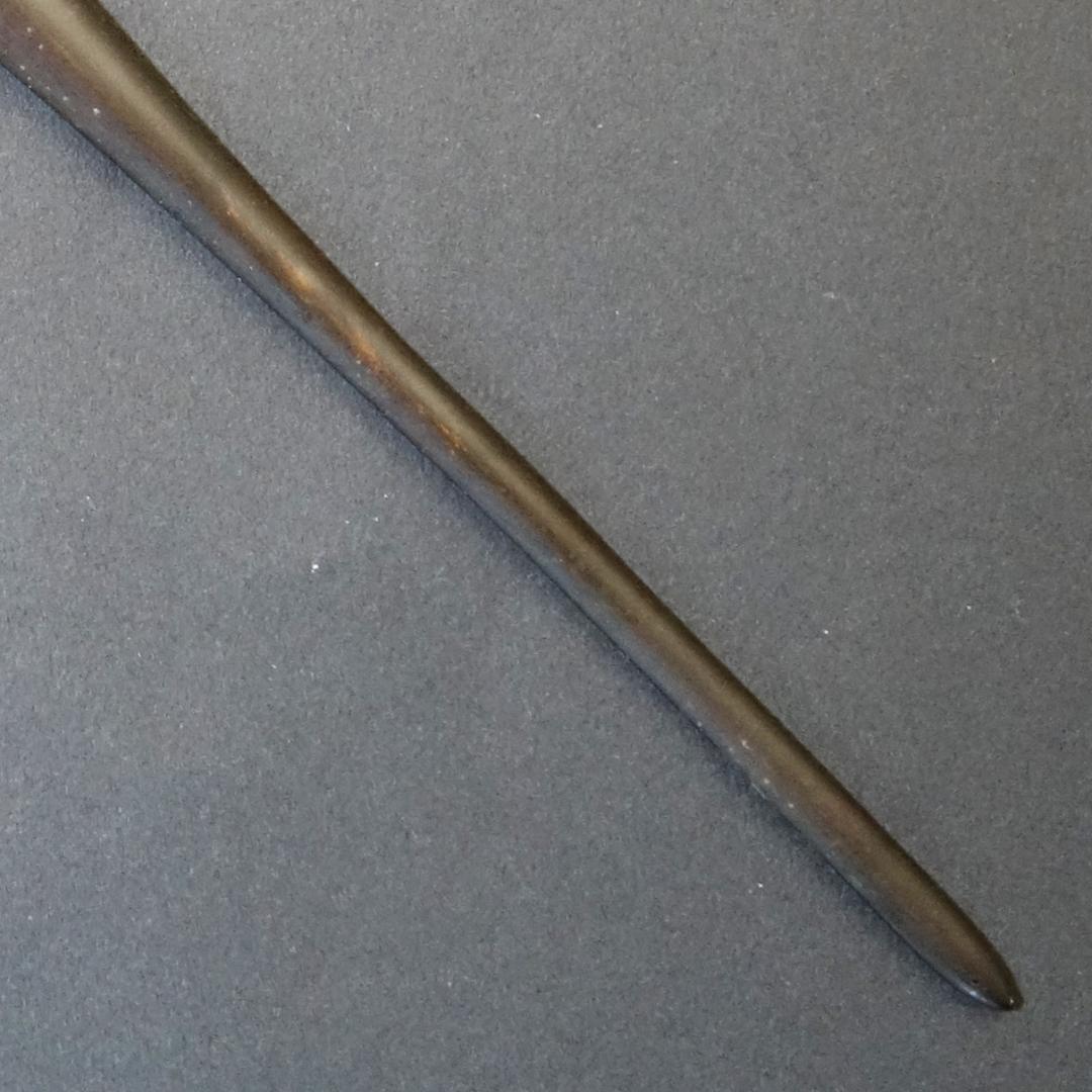 【祝飾図笄 赤銅魚子地】鍔 鐔 笄 日本刀 刀装具 武具 骨董 アンティーク