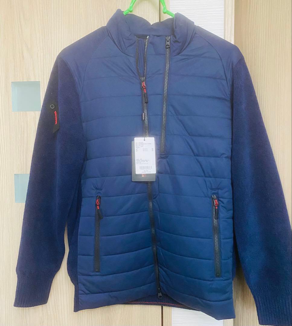 MS WINDBLOCK KNIT BLOUSON ネイビー Lサイズ