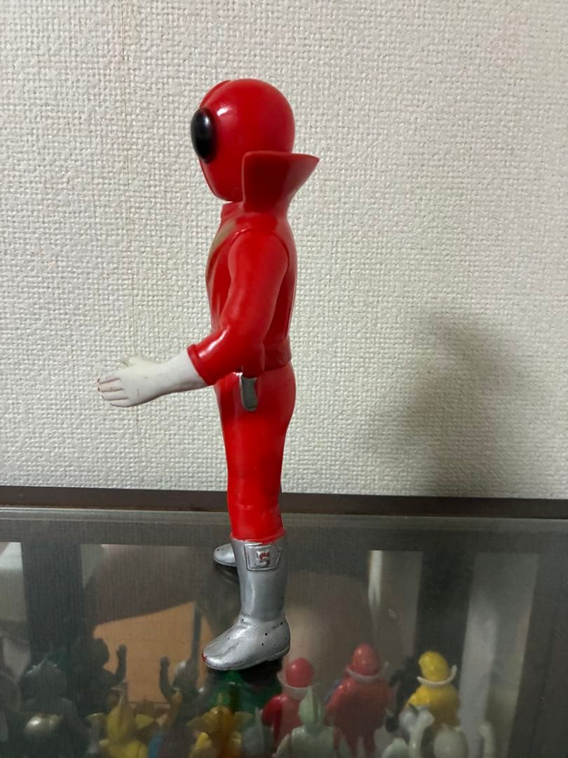 【当時物】ゴレンジャー アカレンジャー　パチ　無版権　ソフビ　約20㎝