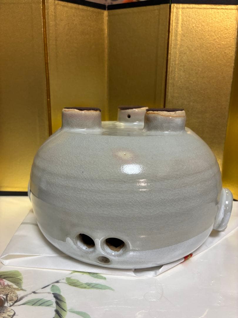 日本礼道小笠原流煎茶道具　瓶掛　三階菱