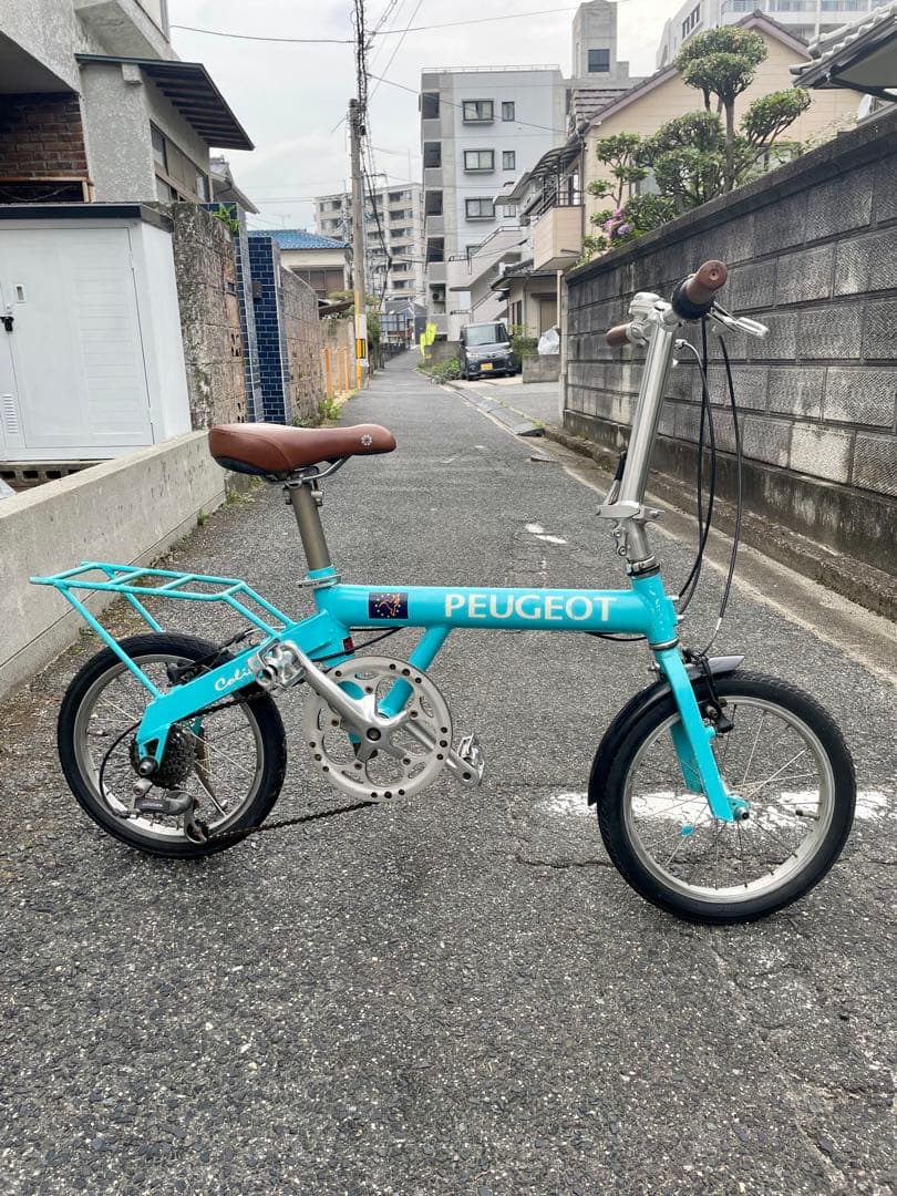 PEUGEOT 折りたたみ自転車 コリブリ 水色