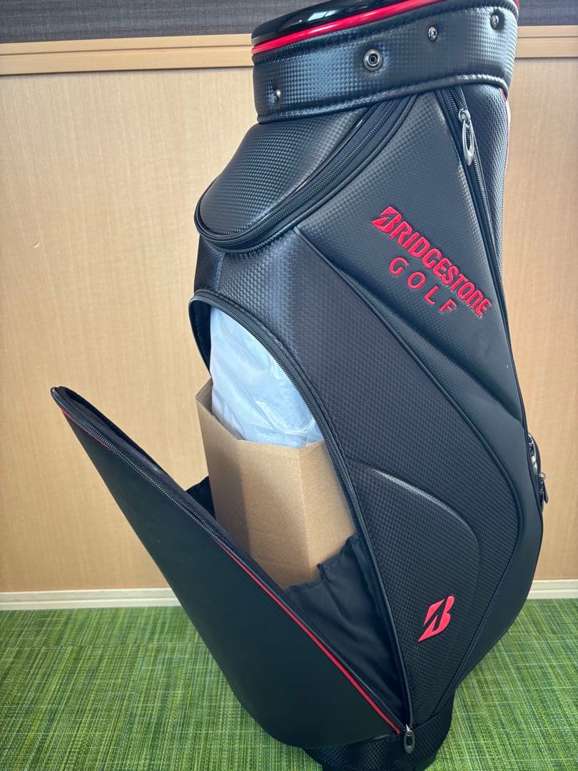 ブリヂストンゴルフ キャディバッグ CBG422ブラック/レッド