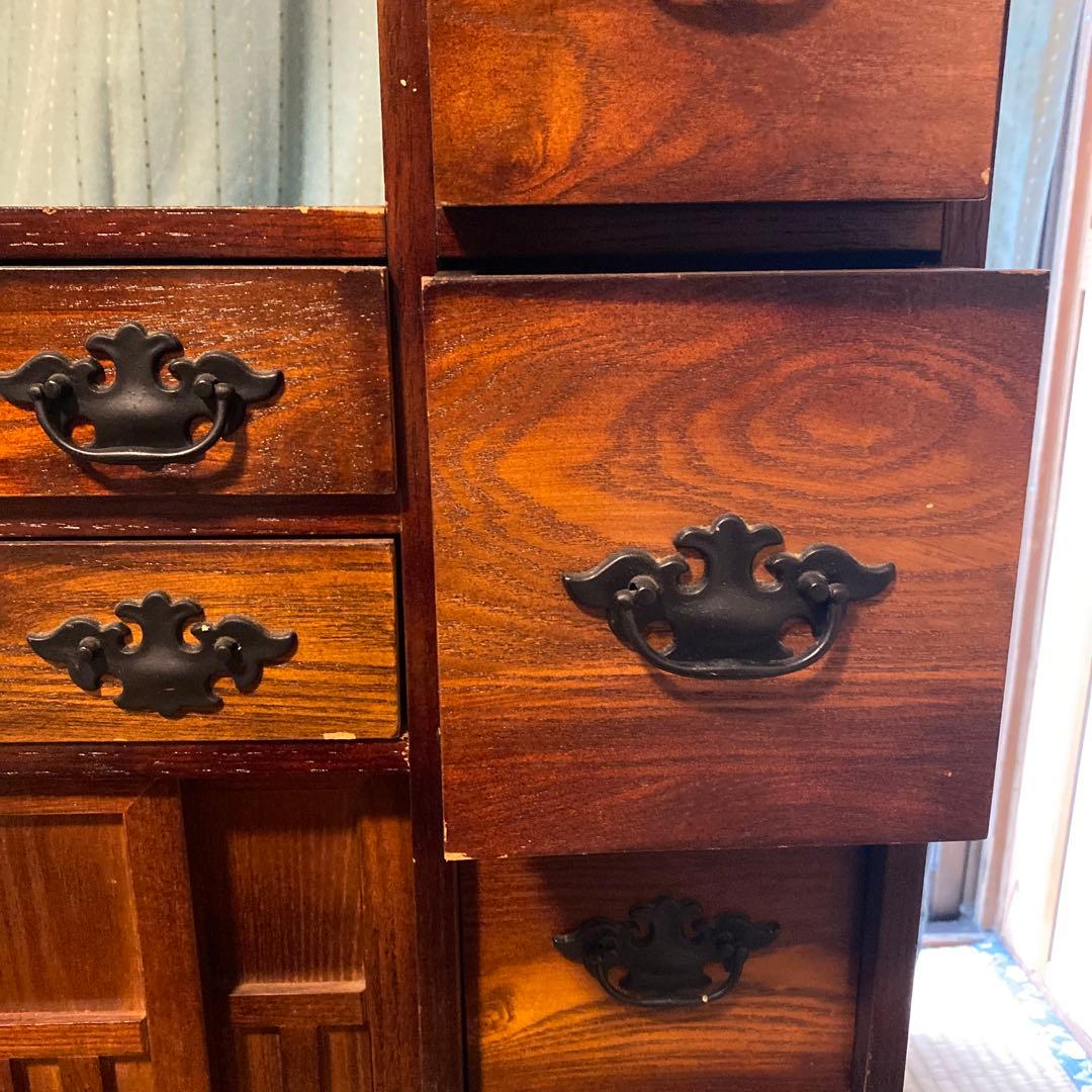 木製階段状引き出しタンス