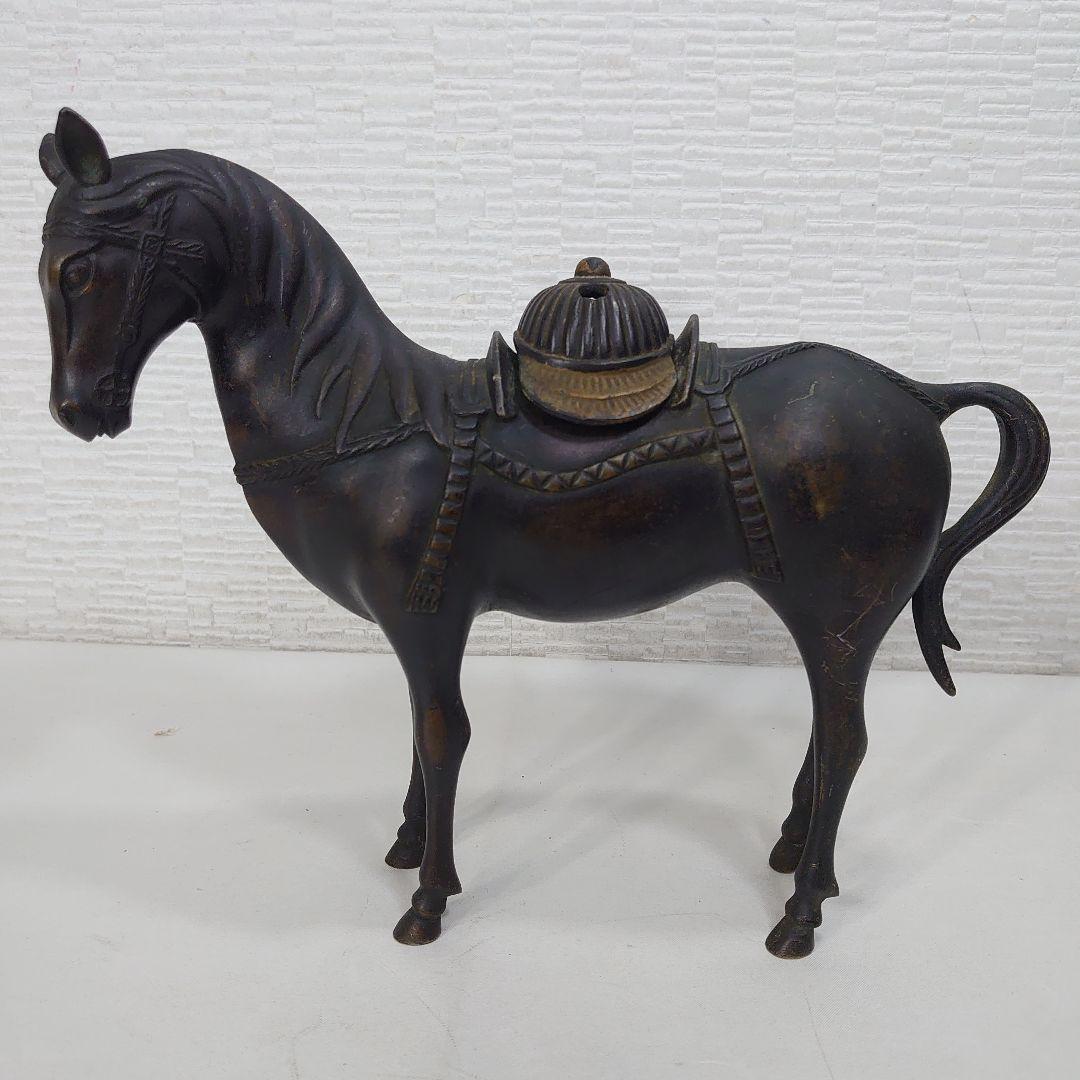 馬の香炉 約25cm ブロンズ 干支 置物