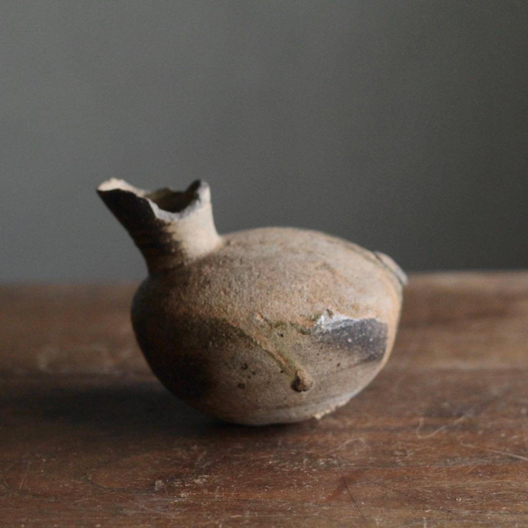 須恵器 平瓶 古美術 古道具 アンティーク 酒器 花器