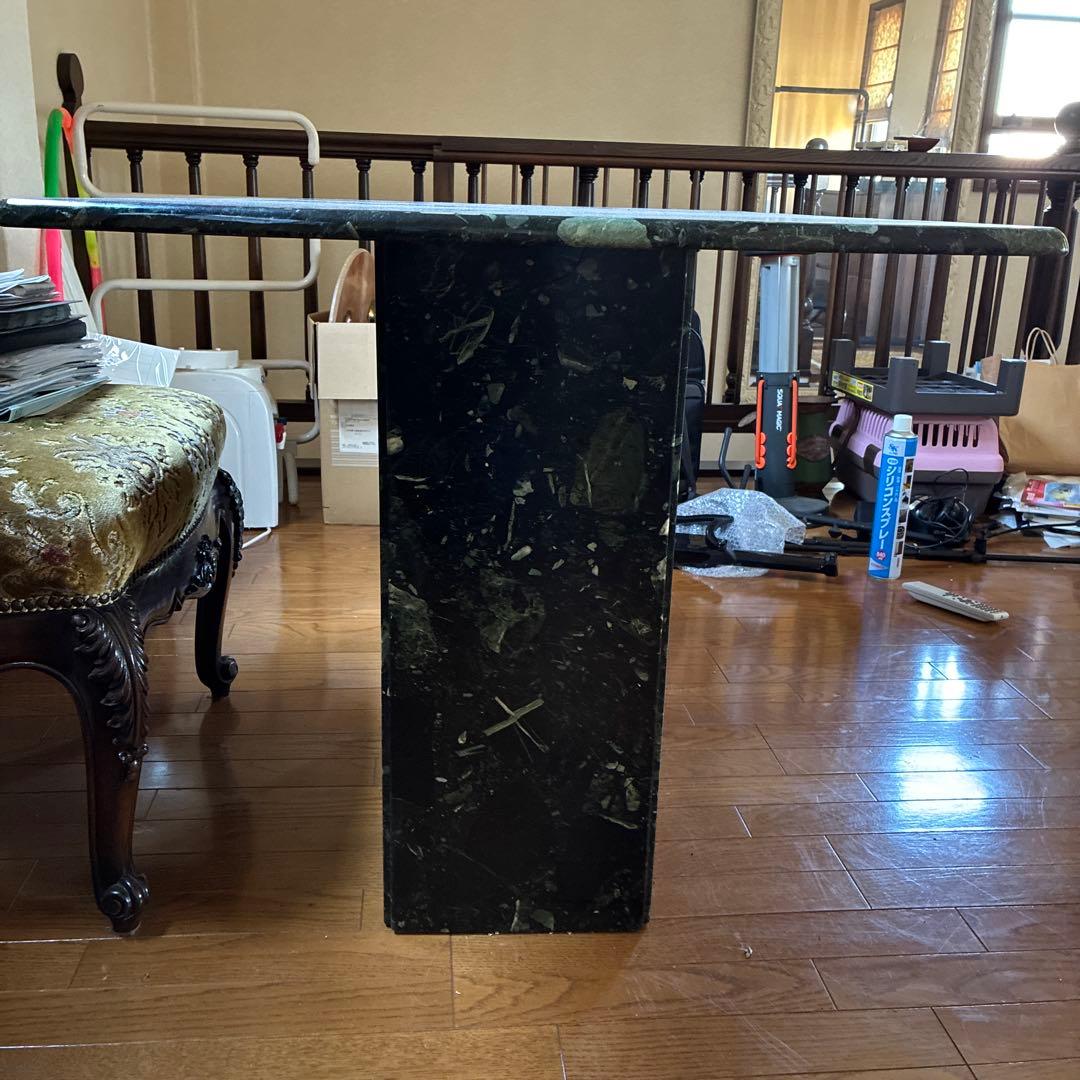 大理石グリーンマーブル 長方形テーブル