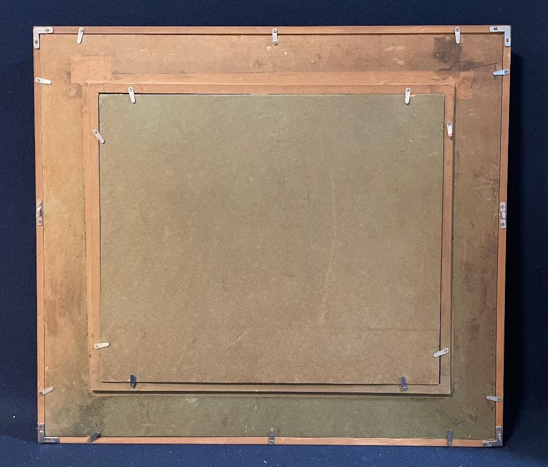 「真作」楠孝文「バイカル湖」風景画　油彩画　額装　サイン有り　F8号