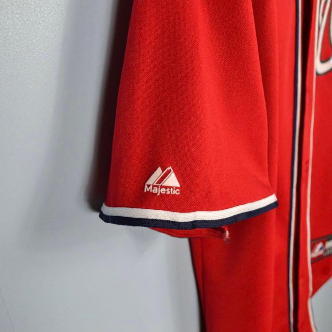 ワシントン・ナショナルズ\"majestic\"ベースボールシャツ サイズM