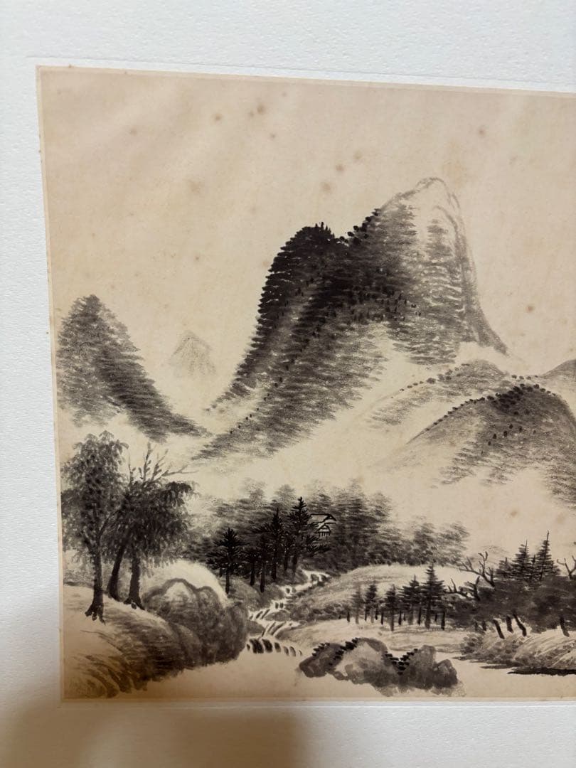 王翬　宿雨曉煙図（原寸大）水墨画 清　中国 山水風景　二玄社