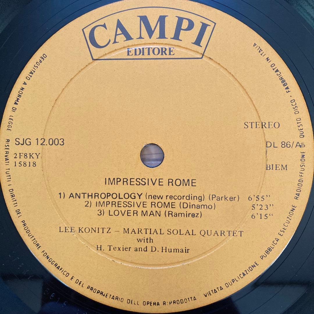 洋楽 IMPRESSIVE ROME KONITZ SOLAL