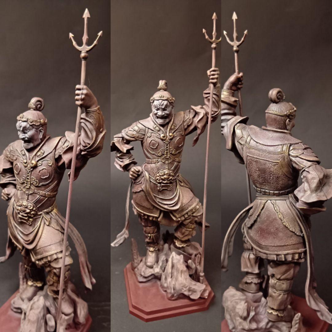 海洋堂 アートプラ 四天王像 完成品フルセット精密塗装仕上げ