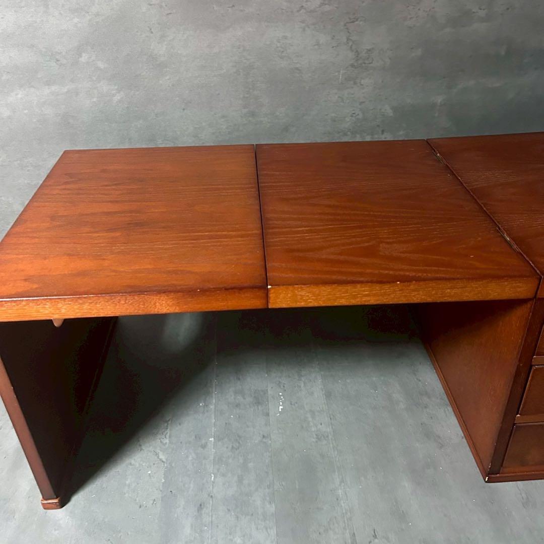 【引き取り限定】木製 デスク 伸長式 引き出し付き 作業机 学習机