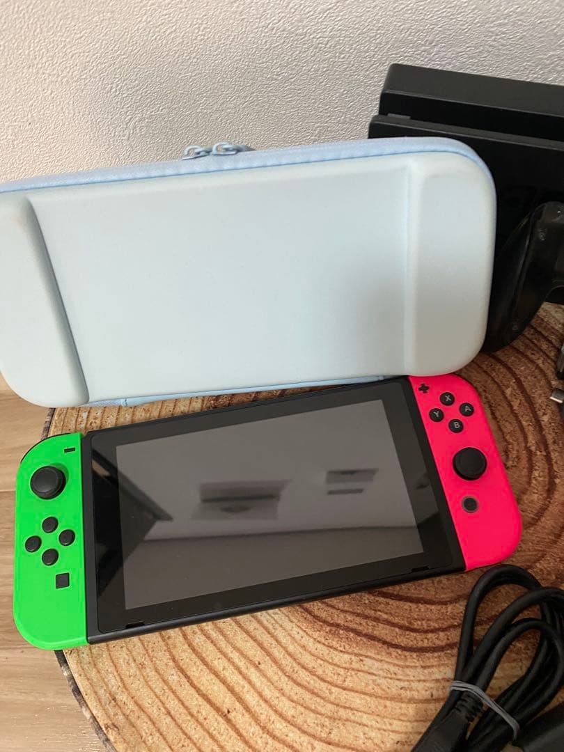 Nintendo Switch ニンテンドースイッチ本体GRN/PNK 箱無し①