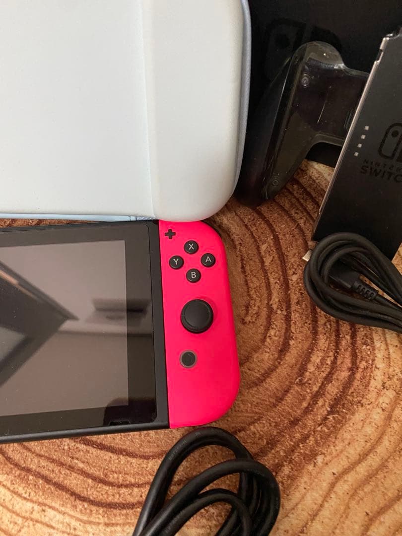 Nintendo Switch ニンテンドースイッチ本体GRN/PNK 箱無し①