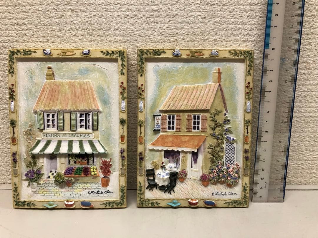 輸入品　作家物　立体ウォールデコレーション　壁飾り　壁掛け　アートフレーム