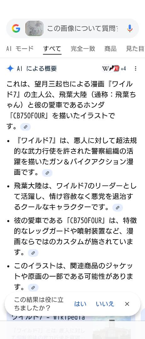 ワイルド7手描きイラストと書道作品