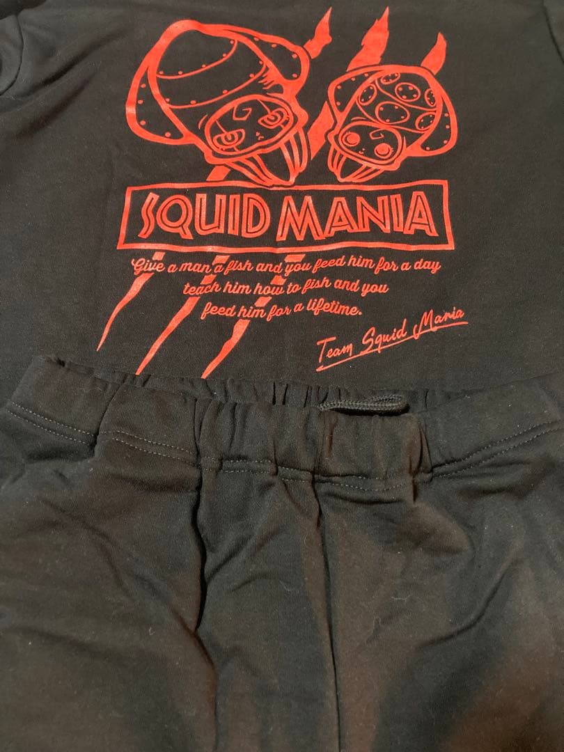 SQUID MANIA ブラックレッドスウェット送料込み