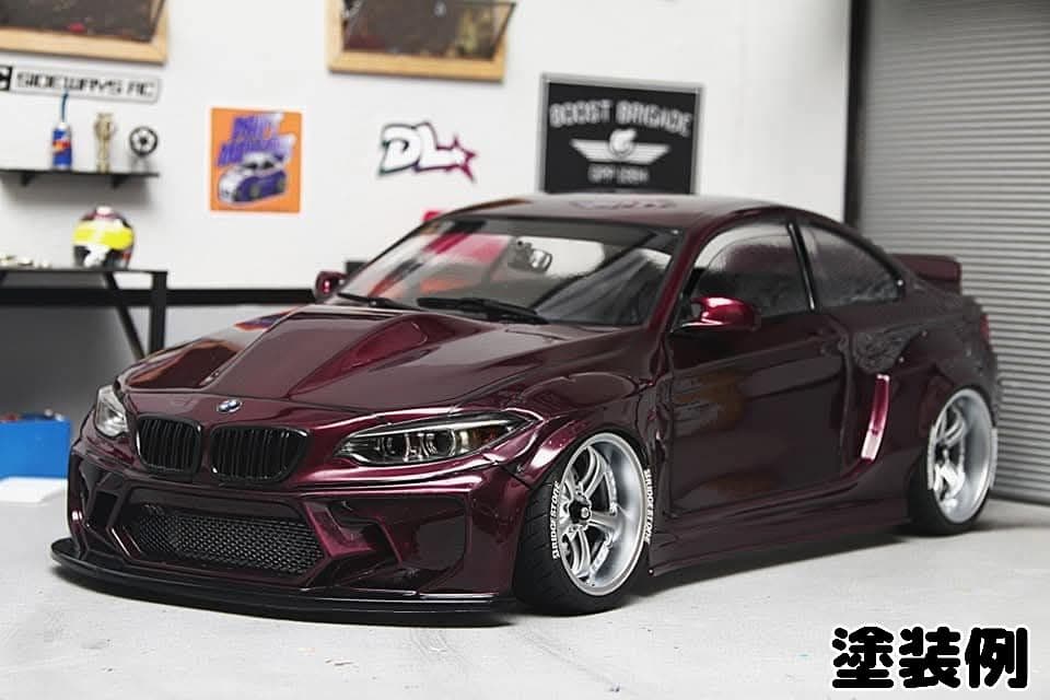 新品 無塗装  M2 F22 APLASTICS ラジドリ ボディ