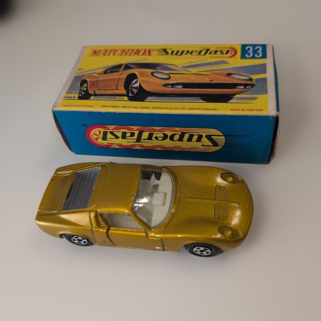 [美品・希少品]マッチボックスNo.33ランボルギーニ ミウラ P400 当時物