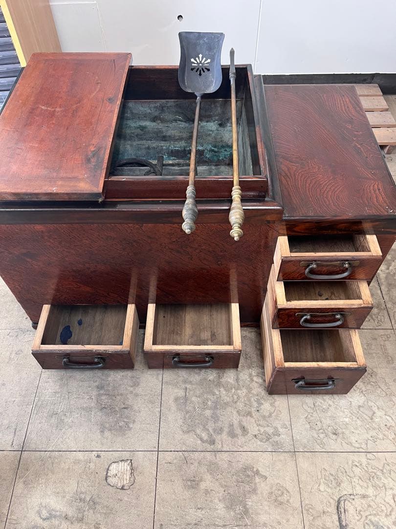 関東火鉢　長火鉢　火搔き・灰掻き　レトロ　アンティーク　骨董　古民具