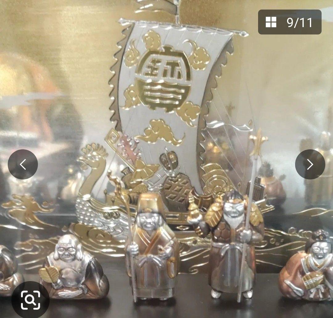 や*ん様 武比古　純銀 恵比寿 大黒 七福神 置物 オブジェ 縁起物