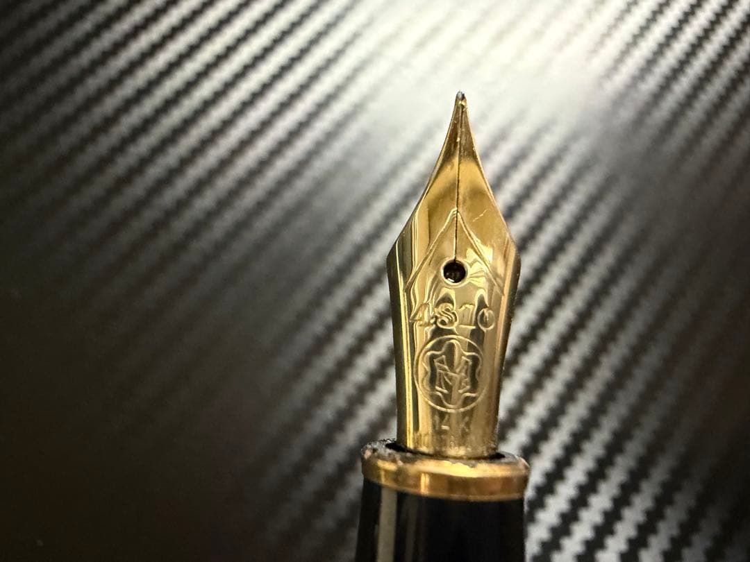 美品 エボナイト芯 モンブラン 144 ブラック 全金 F 細字 万年筆