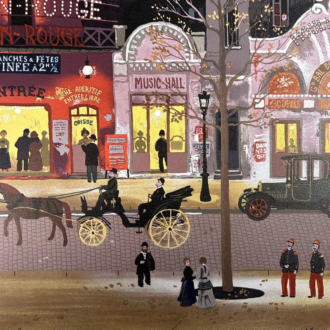 美品 ミッシェル・ドラクロワ「ムーランルージュ」ポスター 額縁入り