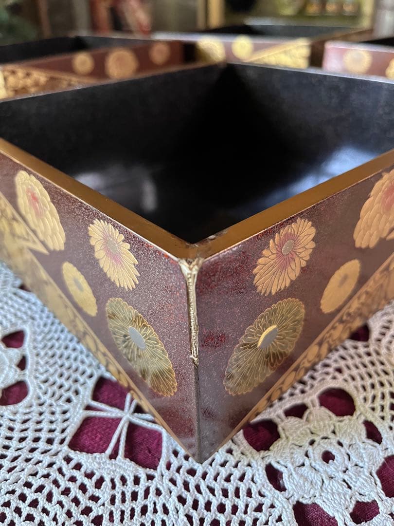 重箱 江戸後期 和骨董 自宅蔵出し 漆塗り漆器工芸品