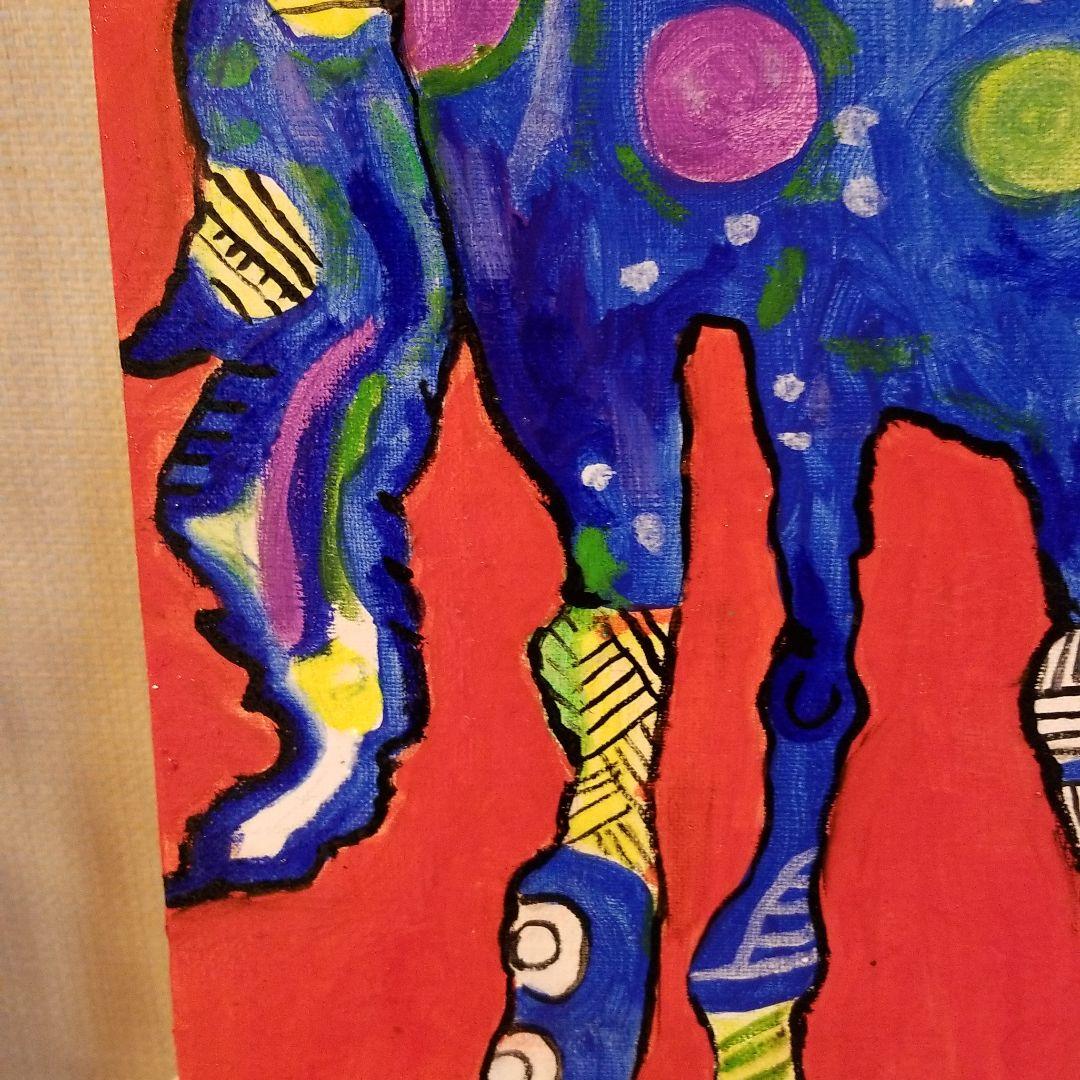 油絵　FUUTA確認　ベストフレンド馬*犬