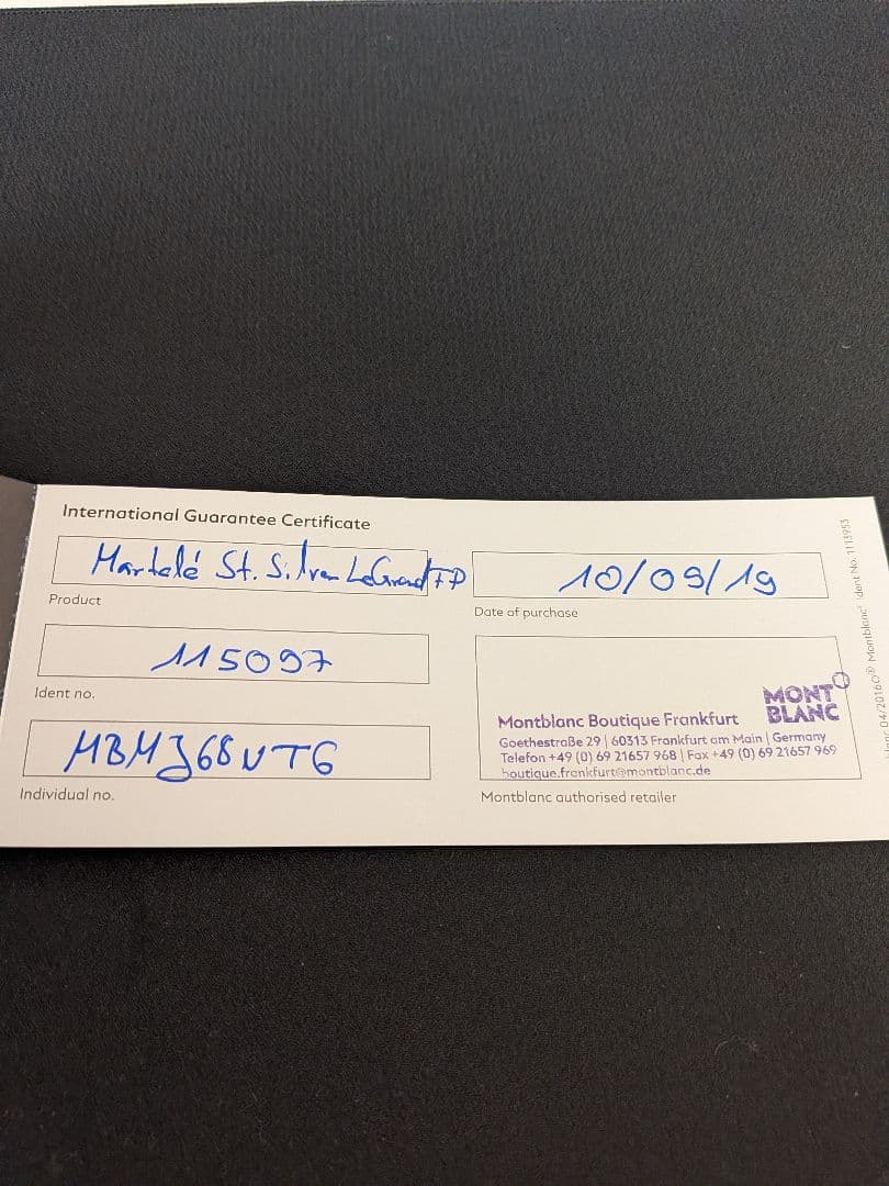 Montblanc Meisterstück Martelé Ag925.字幅M