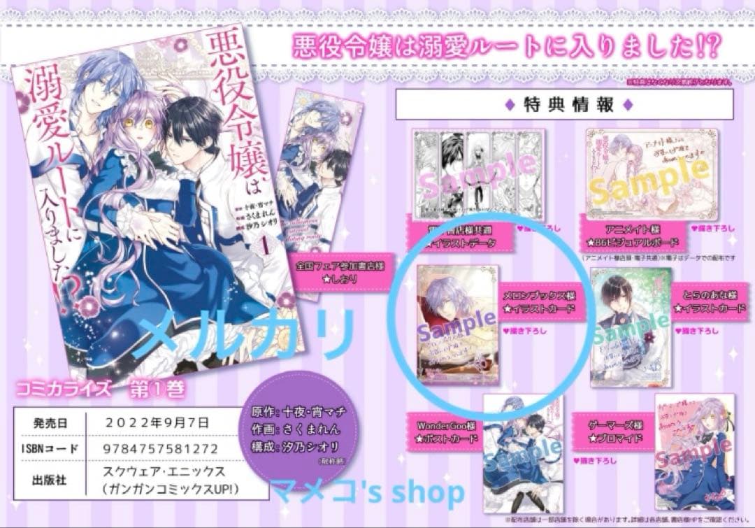 悪役令嬢は溺愛ルートに入りました!? 1巻【メロンブックス特典】※書籍無し※