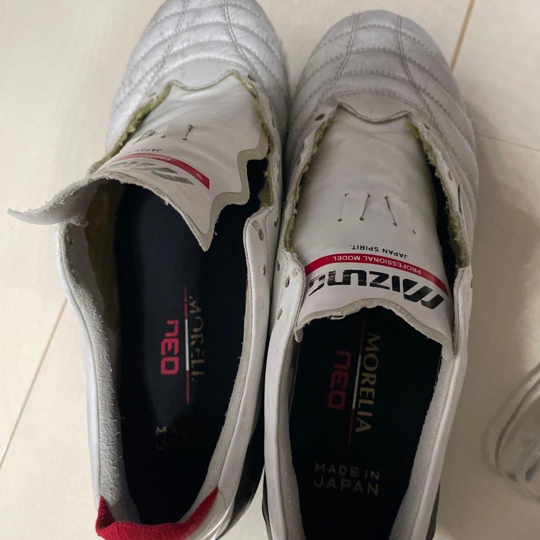 Mizuno Neo サッカーシューズ スパイク ホワイト/レッド