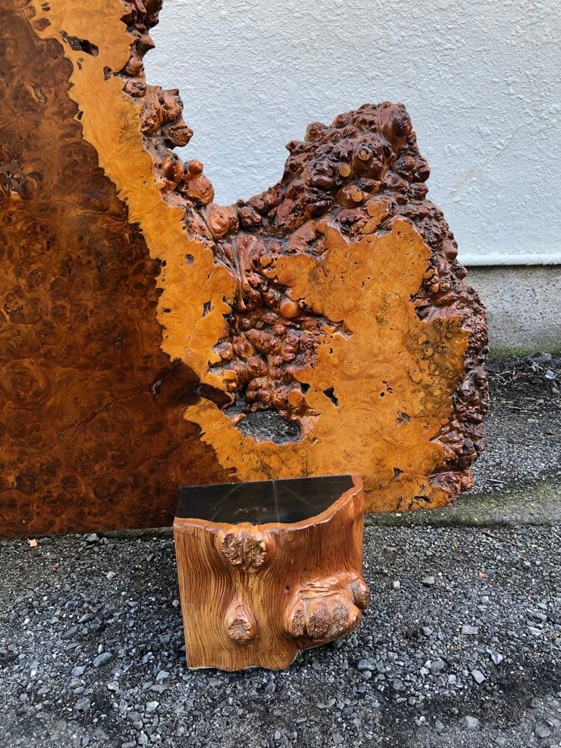 花梨 瘤 玉杢 縮杢 一枚板 衝立 つい立 オブジェ 仕切り 飾り物 葡萄杢