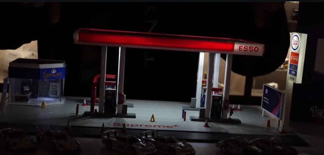 tiny微影 Bd30 ESSO Petrol Diorama ガソリンジオラマ