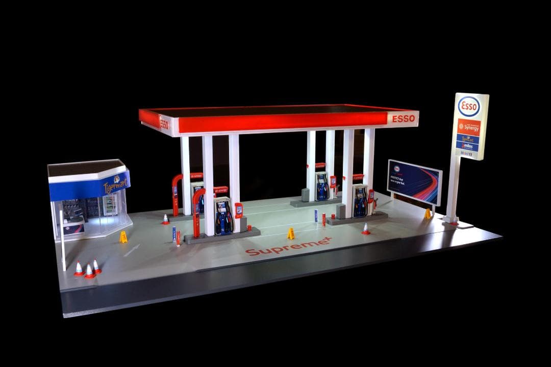 tiny微影 Bd30 ESSO Petrol Diorama ガソリンジオラマ
