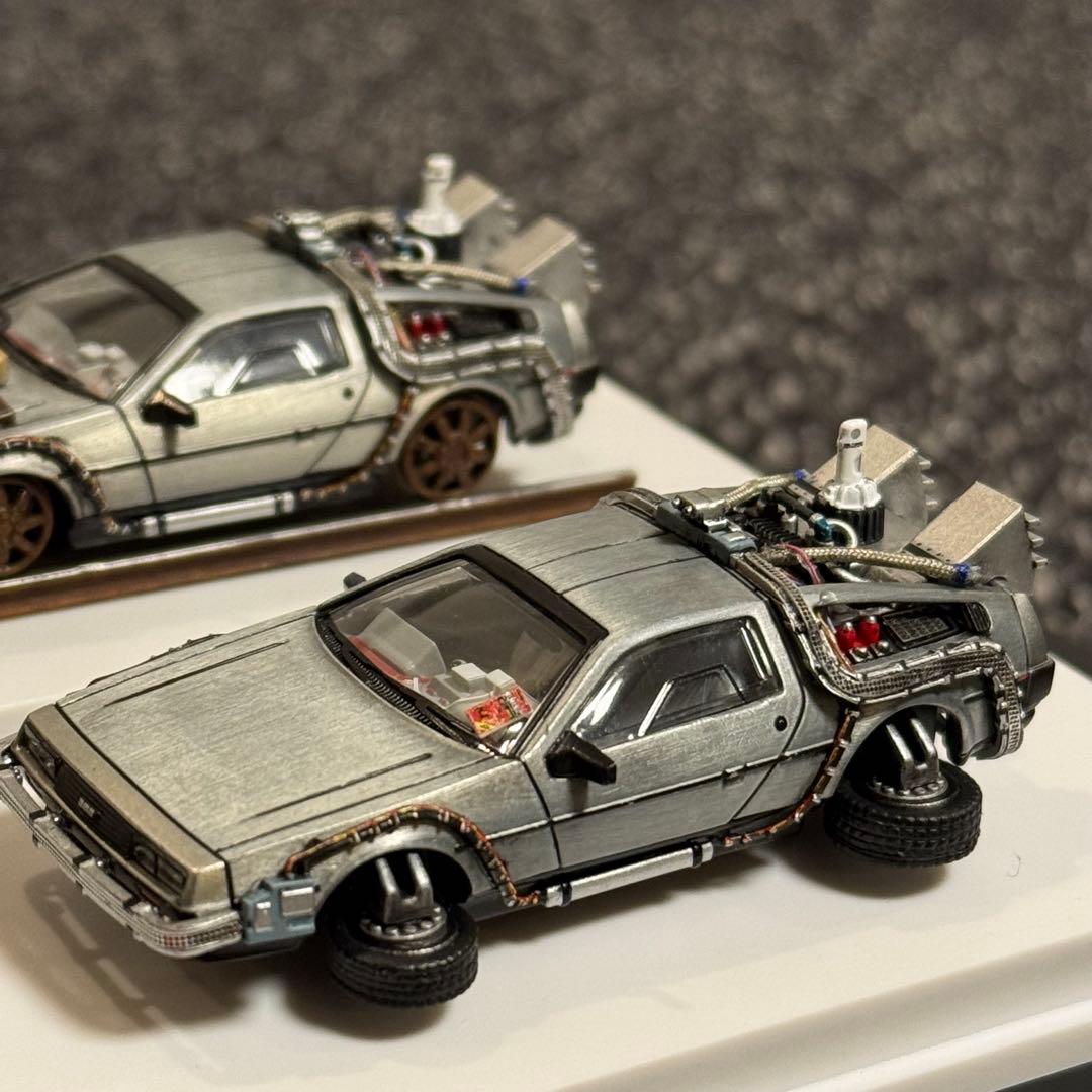デロリアン ホバー&レール カスタム品 1/64 MJ　バックトゥザフューチャー