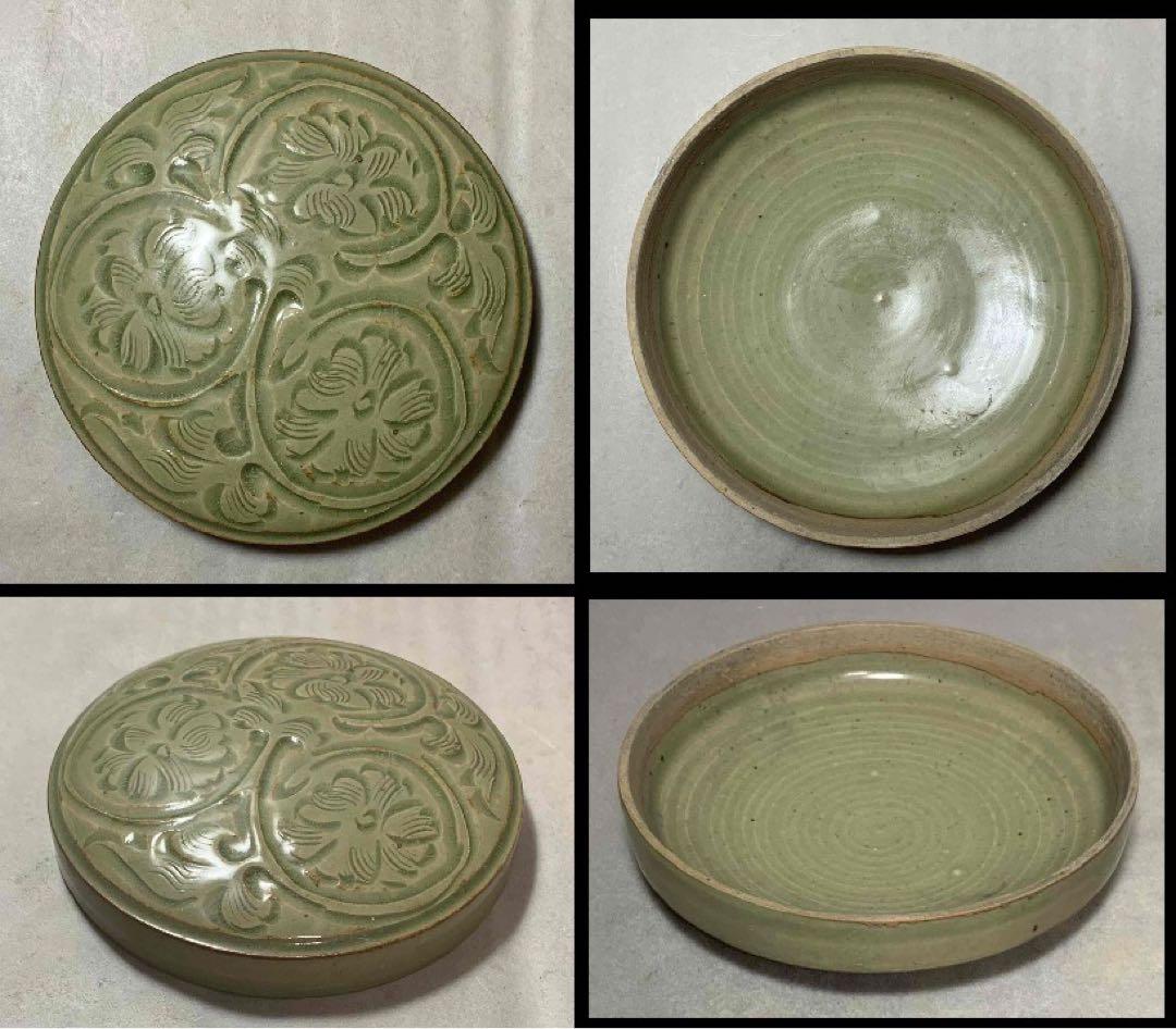 中国 刻草花図香合（印合)　f6230902