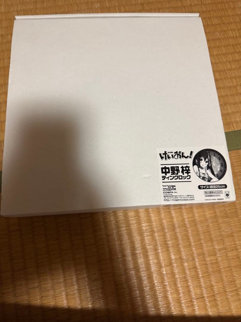 新品未開封品　けいおん！　中野梓　時計　ティンクロック