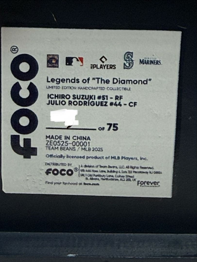 75体限定！イチロー & フリオ・ロドリゲス ボブルヘッド　マリナーズ