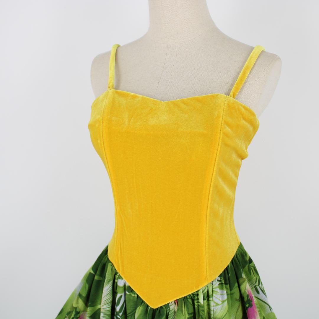 【フラダンス用衣装 美品 ベロアドレス】ハワイ製 CC FASHION