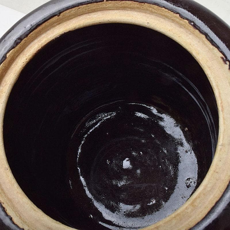 北大路魯山人作　黒織部　花草文　水指　銘清風　清水公照極め箱　M　R9402H