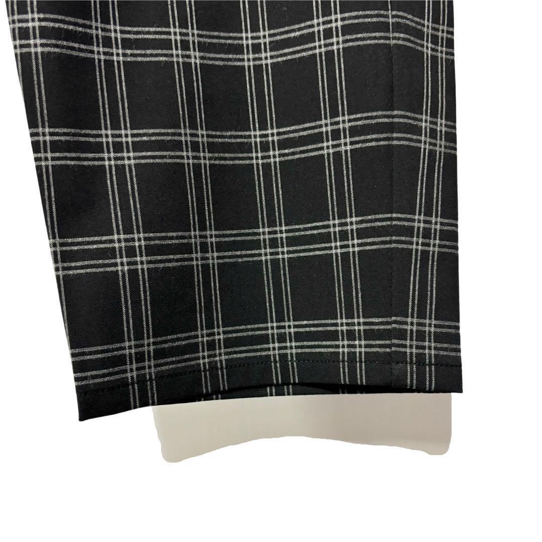新品 ラッセルノ ゴルフ チェックパンツ ブラック L 5