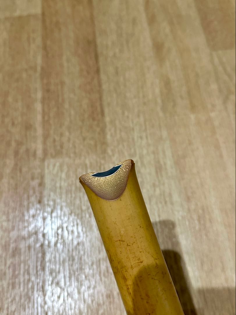 尺八　昌山銘　1尺5寸　銀巻き　銀三線