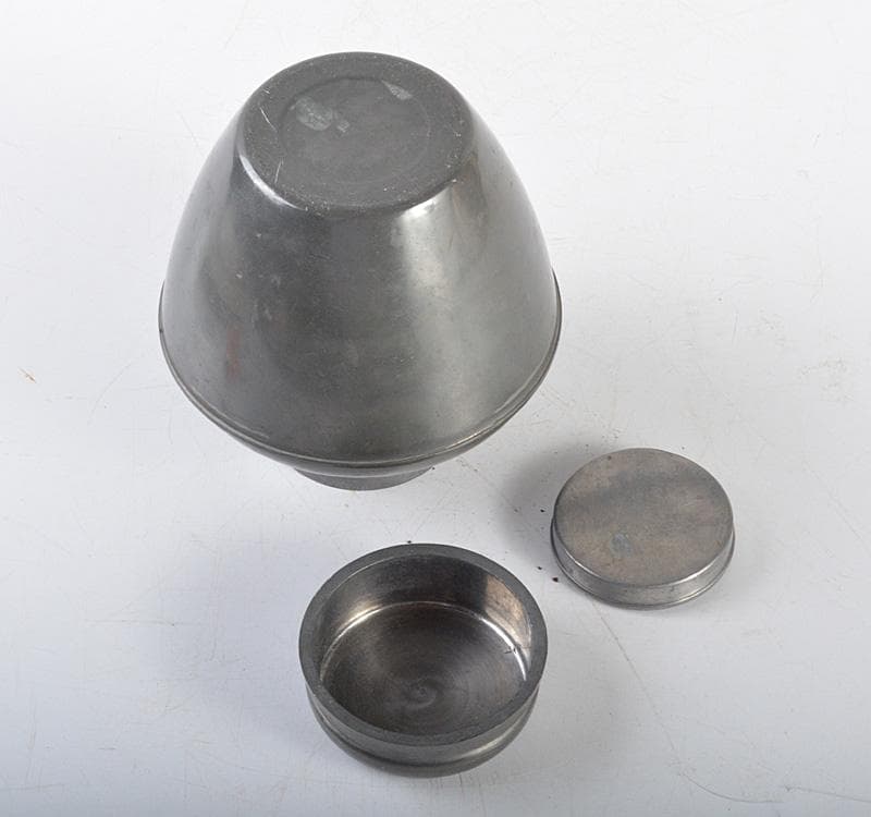 煎茶道具　古錫　茶壷　茶心壷　約696ｇ　MR4773