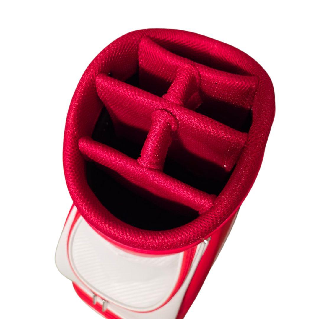 Castrol キャディバッグ 赤白 三点式 カストロール 希少 レア