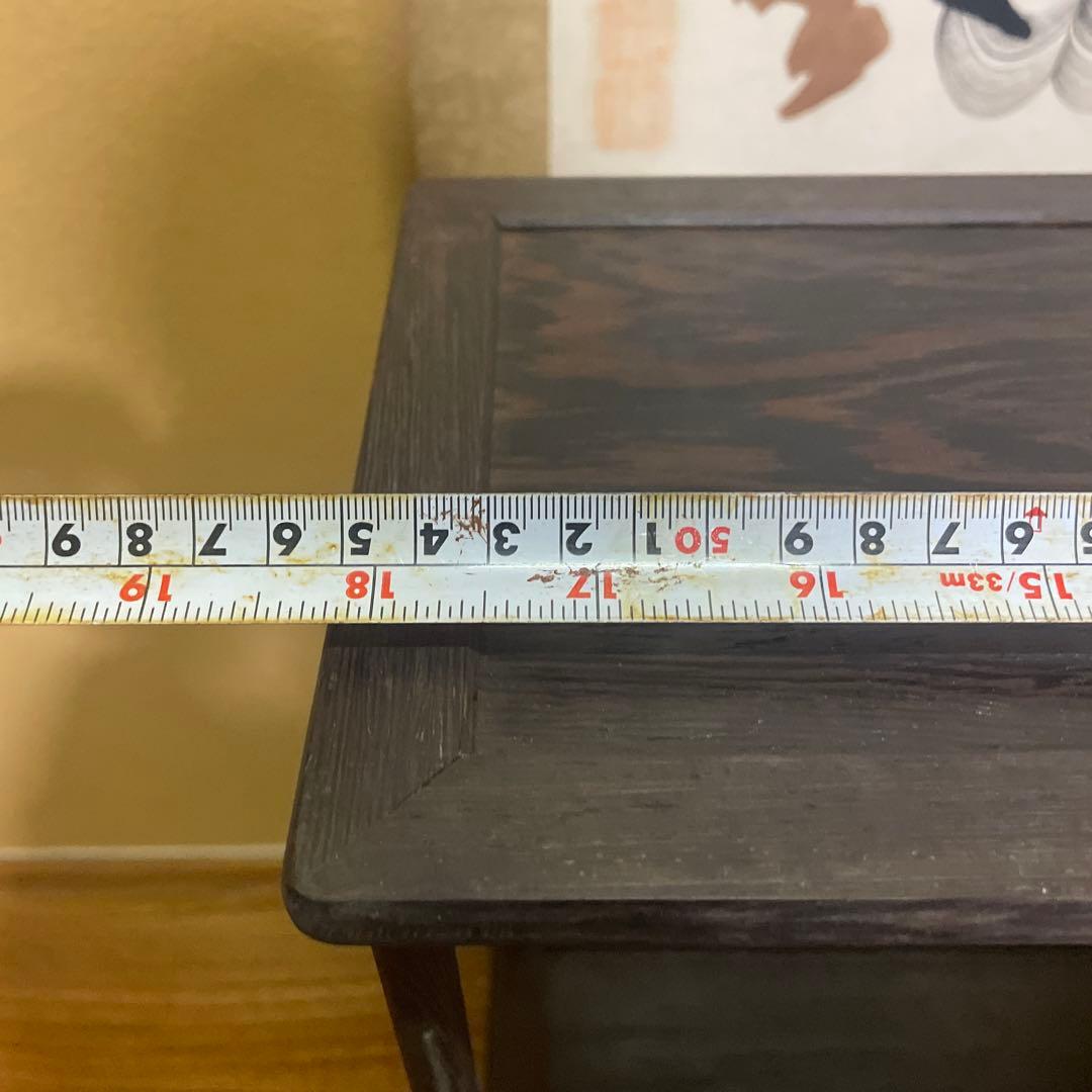 唐木 黒檀 小品盆栽飾り棚 箱卓 床の間置き台 ビンテージ品 昭和レトロ