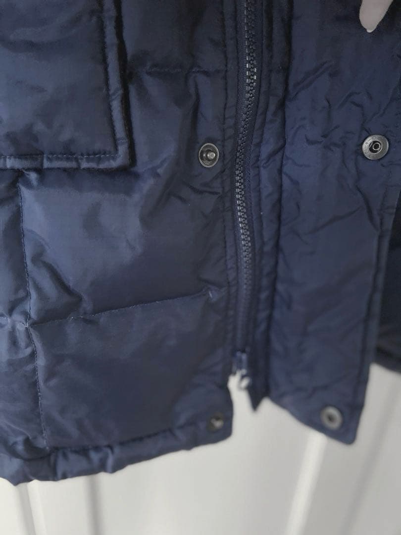 【クリーニング済】刺繍ロゴadidas ダウン・フェザーコート　Ｓサイズ