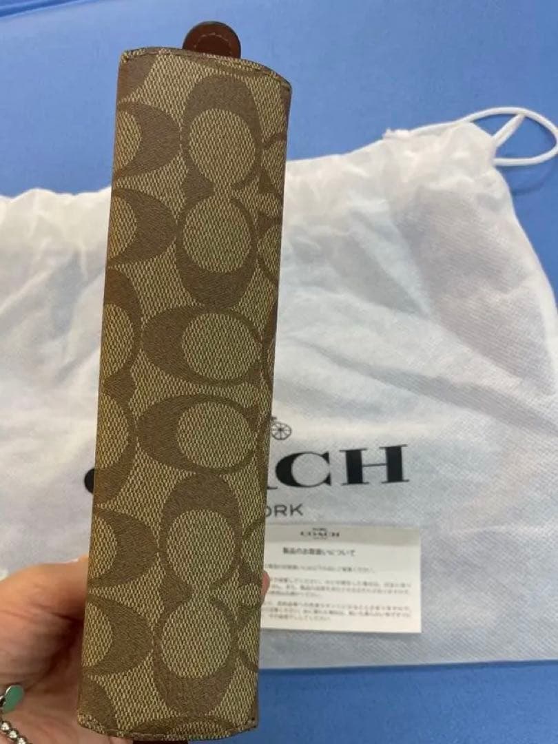COACH ブラウン キャンバス 筆箱　ペンケース　美品