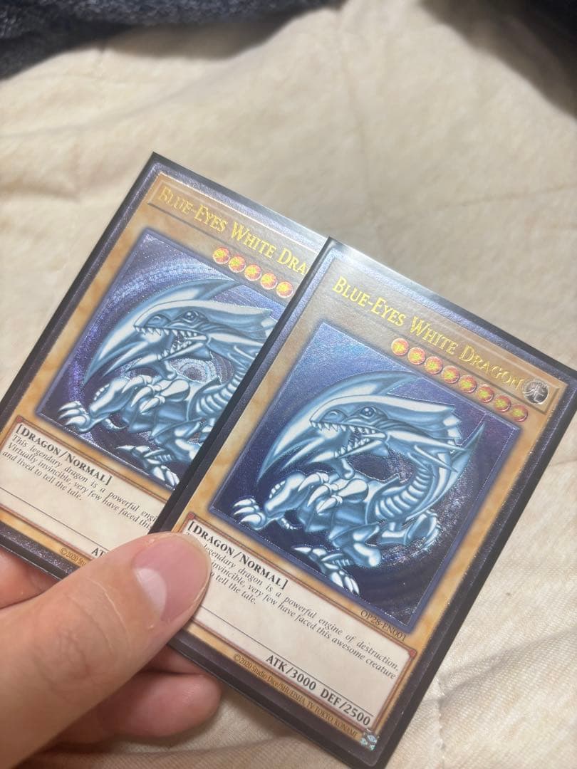 遊戯王　青眼の白龍　レリーフ　英語版　微青